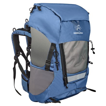Wanderpfote Hunderucksack in Blau für Hunde bis 10kg oder Hunde bis 15kg