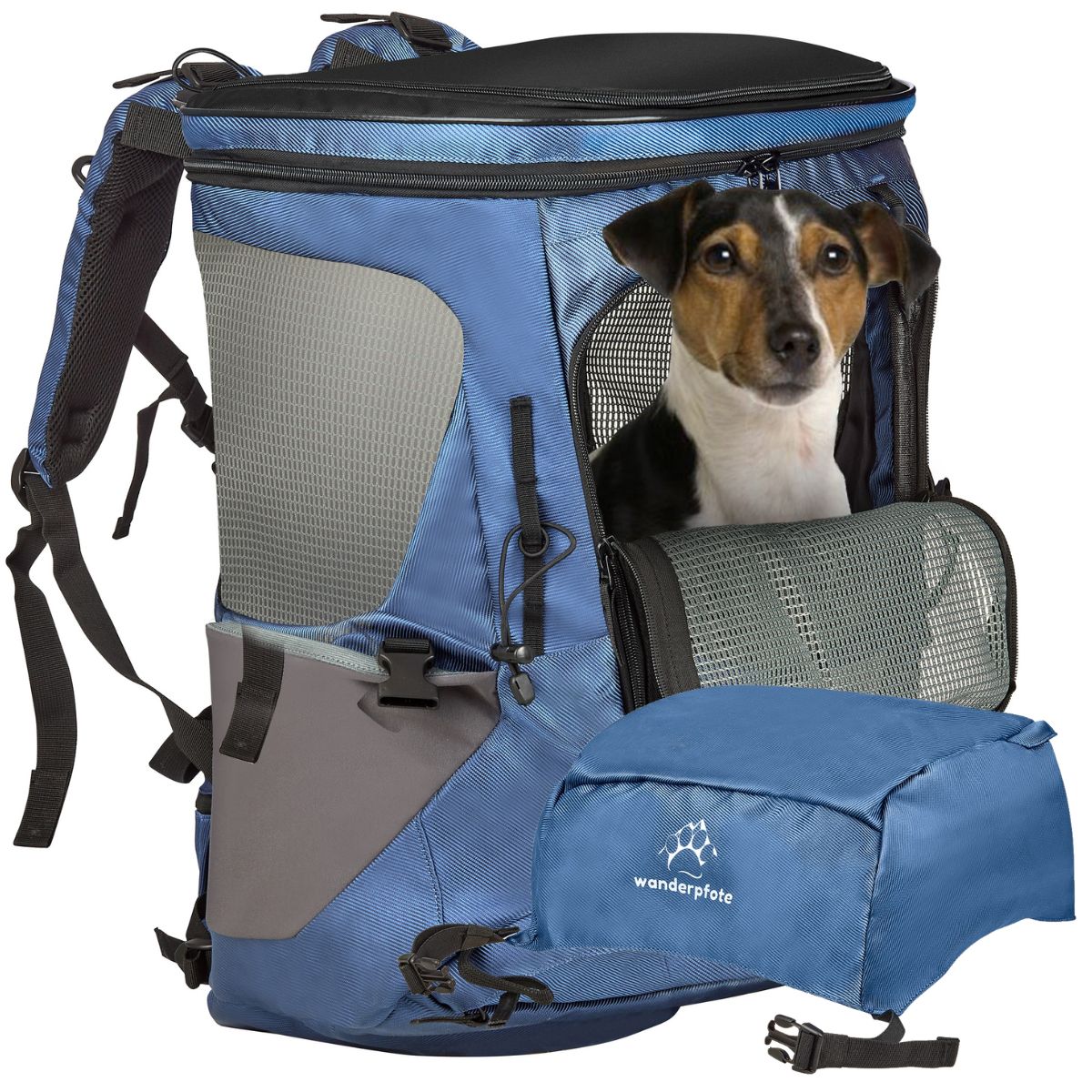 Wanderpfote Hunderucksack Größe S in blau